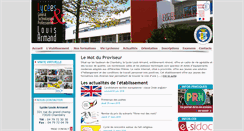 Desktop Screenshot of lycee-louis-armand.com