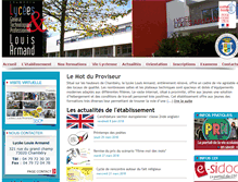 Tablet Screenshot of lycee-louis-armand.com